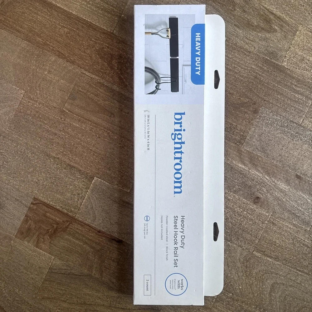 Heavy Duty Steel Hook & Rail Kit- Brightroom